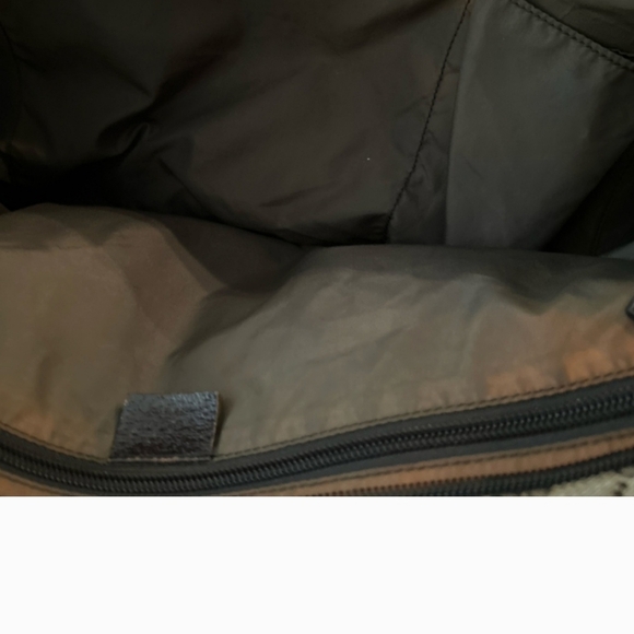 Gucci GG Jacquard Leather Shelly Shoulder Bag Green Burgundy Classic Stripe Tote - Picture 7 of 13